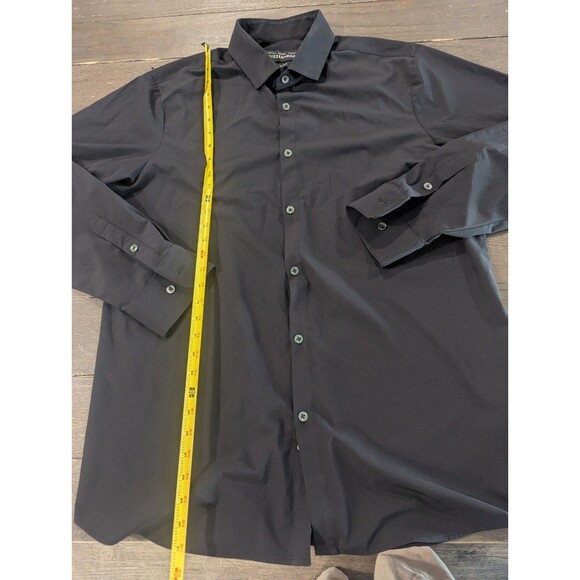 Mens Mizzen and Main Leeward Long Sleeve Black Dress Shirt Sz XXL - Picture 4 of 5